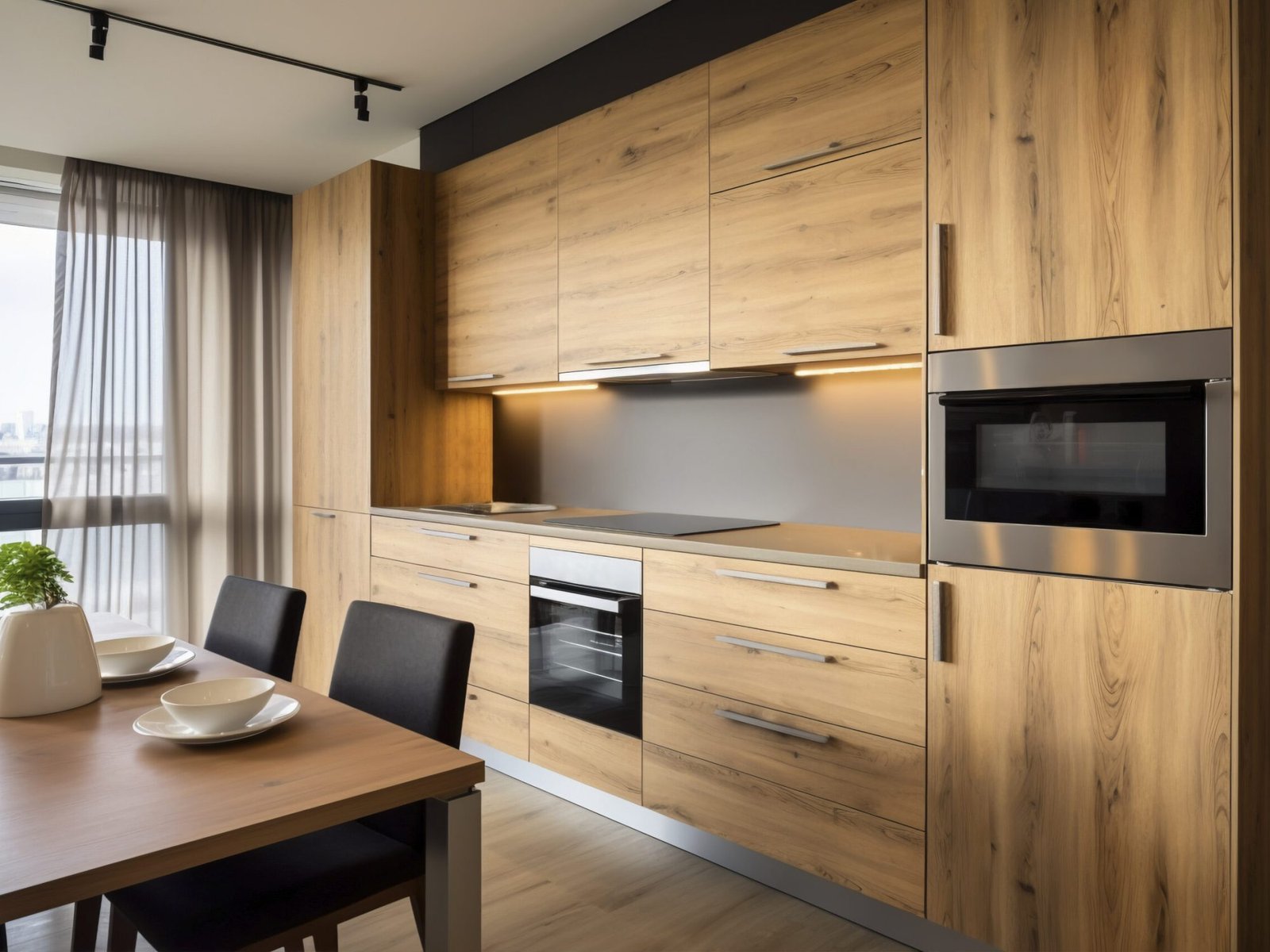 small kitchen space with modern design